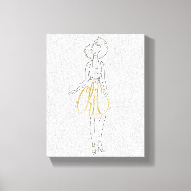 Vild Apple | Stil Ord - Chic Dress Canvastryck (Framsida)