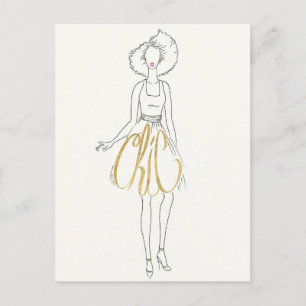 Vild Apple Stil Ord - Chic Dress Vykort