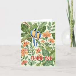 Vild ara djungel tropisk akvarell tack kort