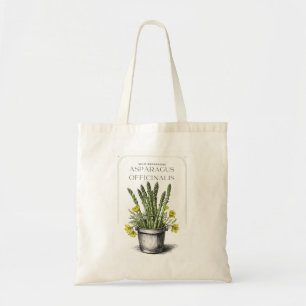 Vild Asparagus-skiss: naturinspirerad Tygkasse