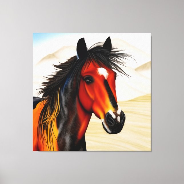 Vild At Heart - A Spirited Western Pinto Pony Canvastryck (Framsida)