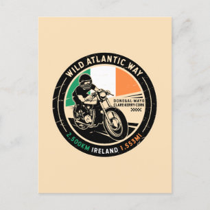 Vild Atlanten   Irland   Motorcykel Vykort