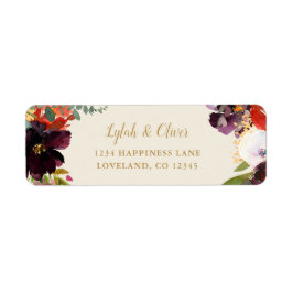 Vild Autumn Bouquet | BRÖLLOP RETURADRESS Etikett