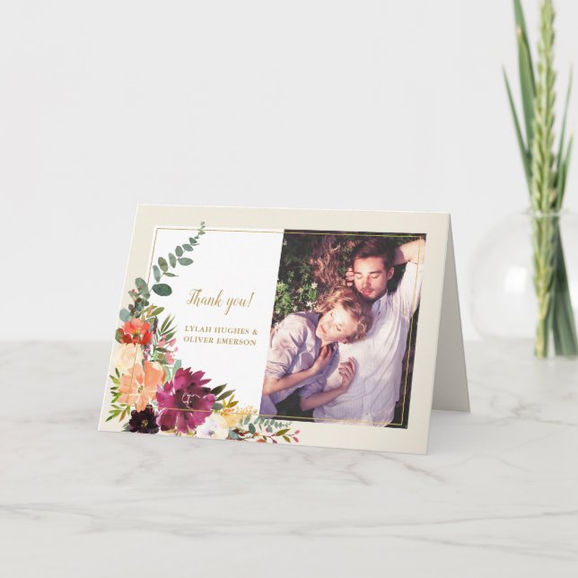 Vild Autumn Bouquet | Fototackkort Tack Kort (Framsida)