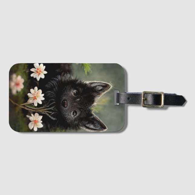 Vild av akut blommigt bagagebricka (Framsida horisontal)