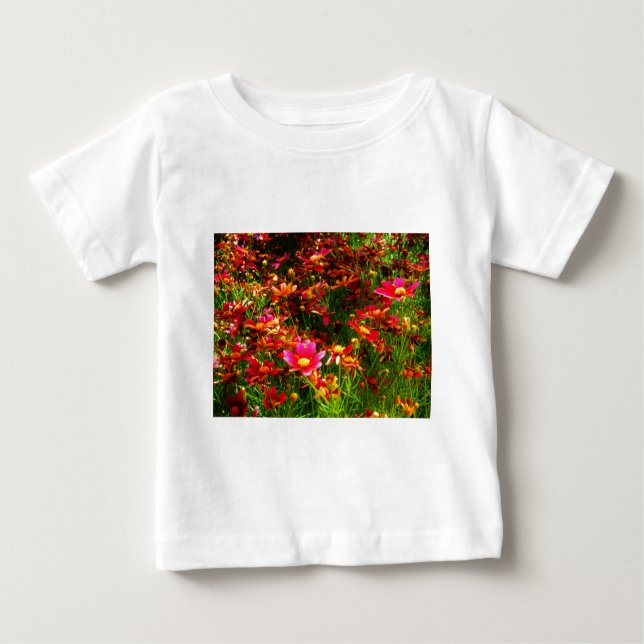 Vild av Daisy för Bright rosa och gult Tee Shirt (Framsida)