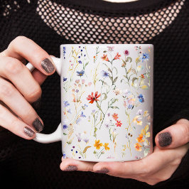 Vild av färgad vattenfärg kaffemugg