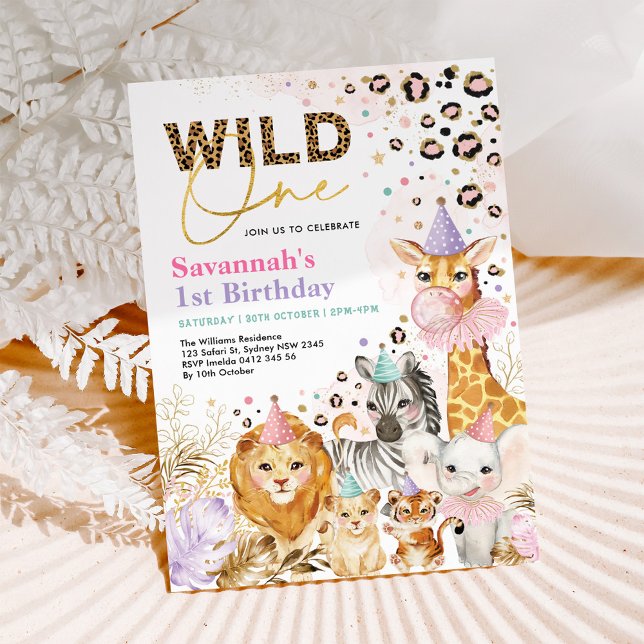 Vild av leopard för Party-ungar En födelsedag Inbjudningar (Skapare uppladdad)