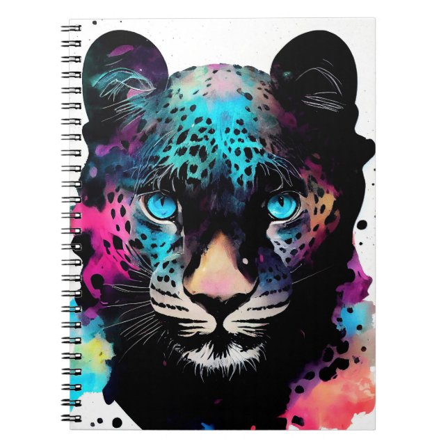Vild av leopard: målning av animaliska Färg Art Anteckningsbok (Framsidan)