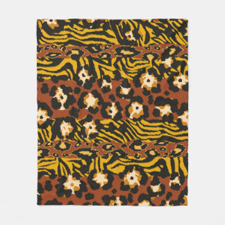 Vild av leopard och tiger skins lapptäcke abb fleecefilt