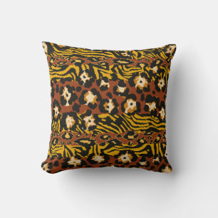 Vild av leopard och tiger skins lapptäcke abb kudde
