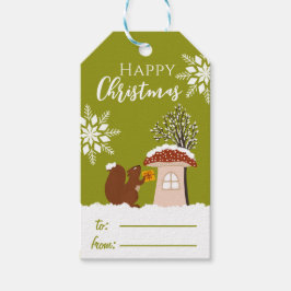 Vild av lycklig-jullen, vinter Gift Namn Presentetikett