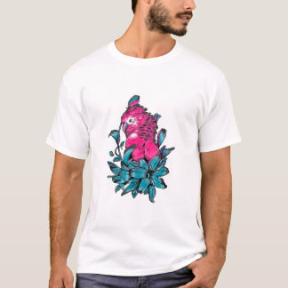 vild av roligt av fågel- och papegojor (parrot art t shirt
