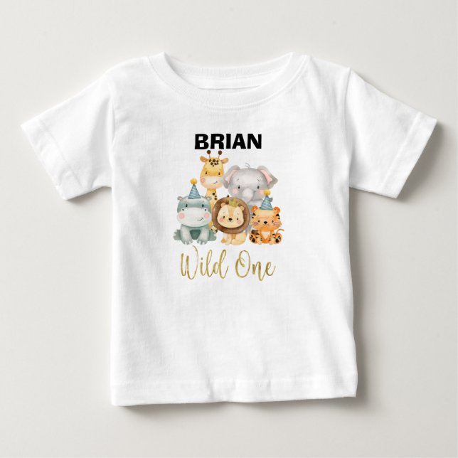 Vild av Safari-djur en födelsedagshjort T Shirt (Framsida)