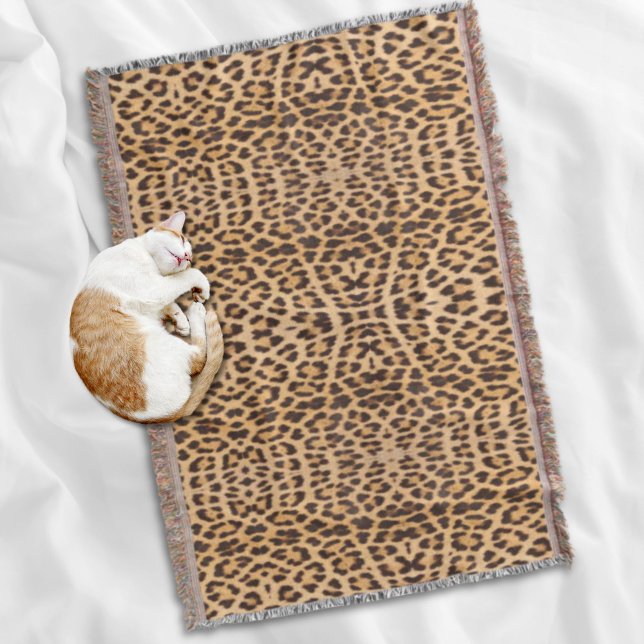 vild av safari mode leopard av chic filt (girly chic wild safari fashion leopard print throw blanket)
