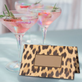 vild av safari party leopard av chic placeringskort