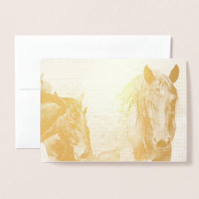 VILD AV UTAH MARE- OCH FOAL Foil Card Folierat Kort (Framsida med kuvert)