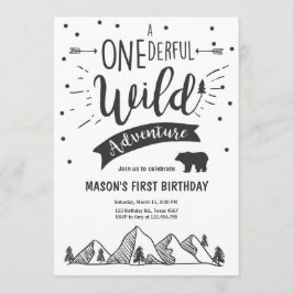 Vild äventyr Första födelsedagsinbjudan en pojke Inbjudningar