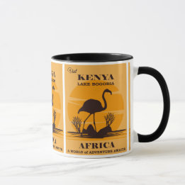 Vild Äventyr: Kenyas Afrika Travel Poster Mugg