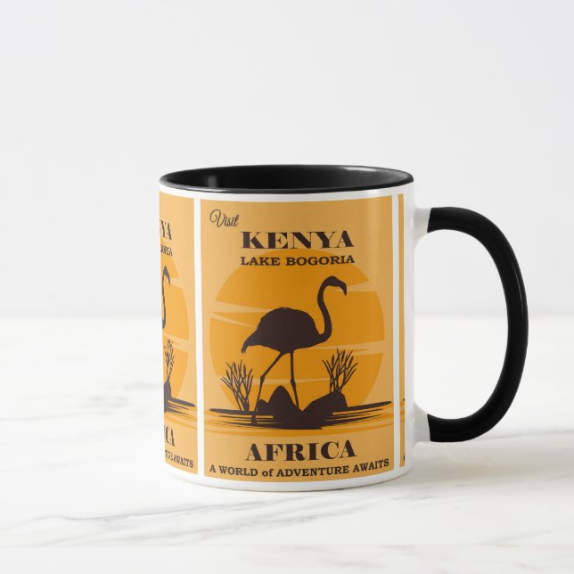 Vild Äventyr: Kenyas Afrika Travel Poster Mugg (Höger)