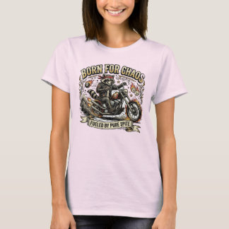 Vild äventyrsberättelse om en motorcykeltjuv racoo t shirt