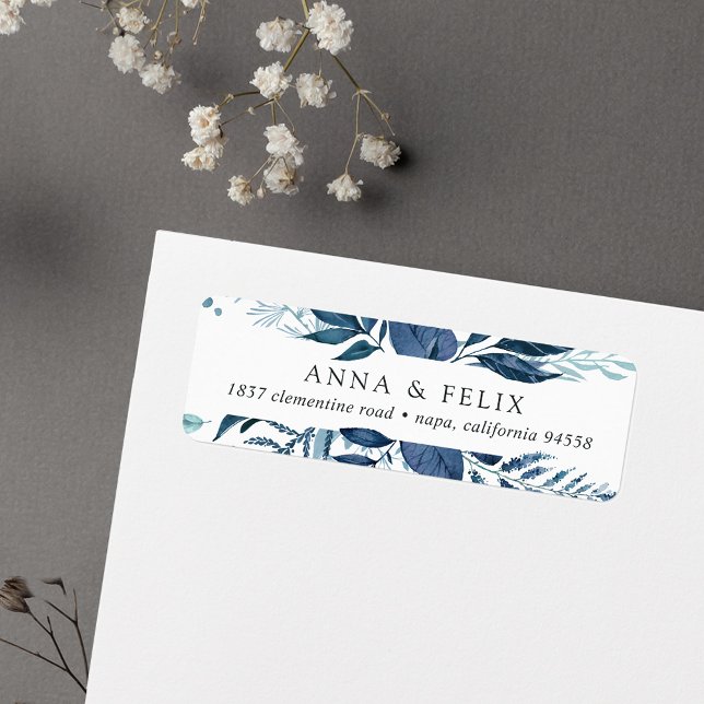 Vild Azure | Botanisk Returadress Etikett (Skapare uppladdad)