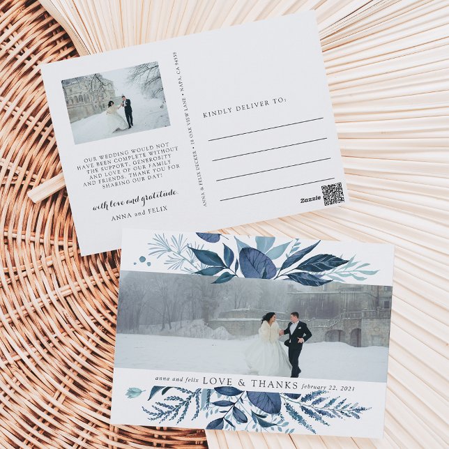 Vild Azure | Bröllop Photo Tack Vykort (Skapare uppladdad)