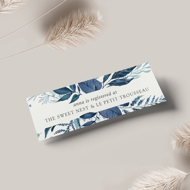 Vild Azure Möhippa Registry Infoga-kort | Mini Litet Visitkort (Skapare uppladdad)