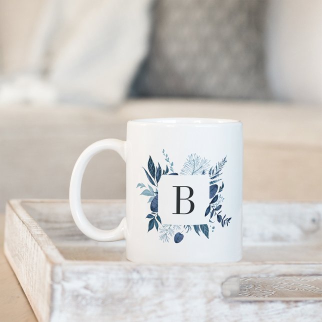 Vild Azure Monogram Kaffemugg (Skapare uppladdad)
