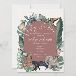 Vild Baby Shower Inbjudningar