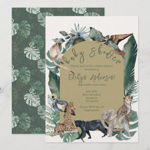 Vild Baby Shower Inbjudningar