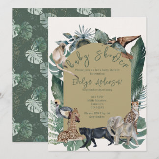 Vild Baby Shower Inbjudningar
