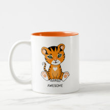 Vild Baby Tiger Animal Tecknad