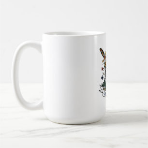 Vild Barn Varg Blomma Kronan Dolk Tatuering Blixt Kaffemugg
