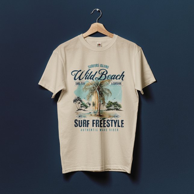 Vild Beach Surfa Freestyle T Shirt (Skapare uppladdad)