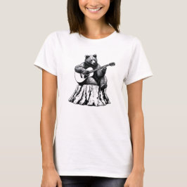 Vild Bear Guitarist - Nature Music Women's T-Shirt