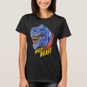 Vild Beast Dinosaur rex Biggest Scary ansikte T Shirt