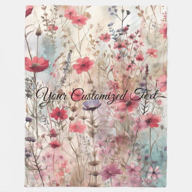 Vild Beauty Woven: Fashioned by Wildblommor Fleecefilt (Framsidan)