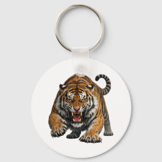 Vild Bengalisk Tiger Mitt i Hopp Vilda Djur Nyckelring