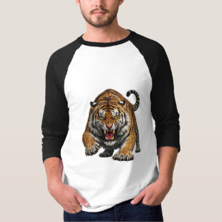 Vild Bengalisk Tiger Mitt i Hopp Vilda Djur T Shirt