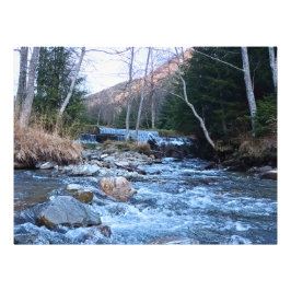 Vild Bergsflod - Vild Natur Rumänien  Fototryck