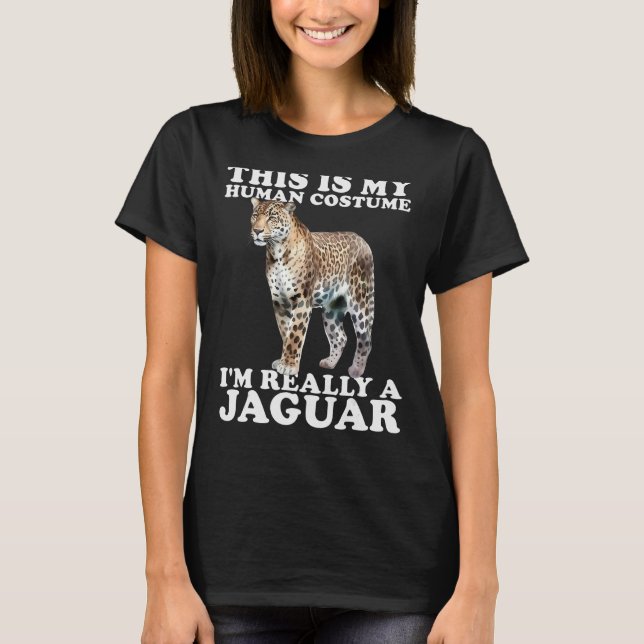 Vild Big Cat Jaguar Jungle Animal Wildlife Costume T Shirt (Framsida)