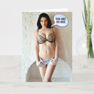 VILD BIKINI GIRL BIRTHDAY CARD HELGKORT