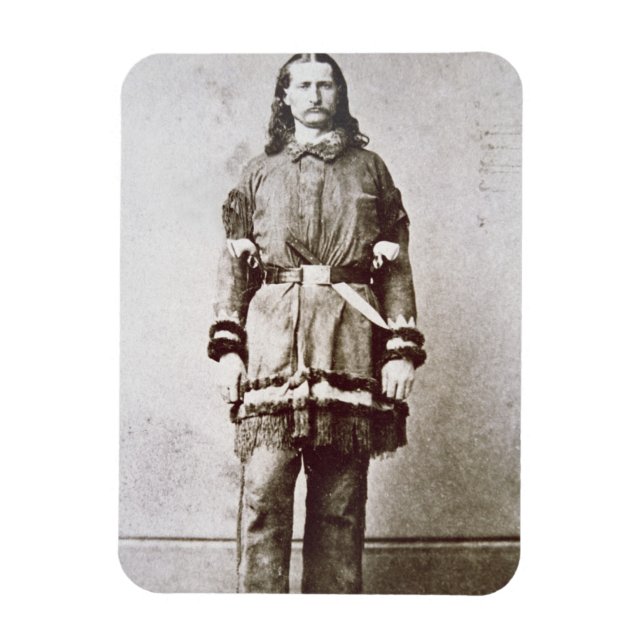 "Vild Bill" Hickok (1837-76) (b/w bild) Magnet (Vertikal)