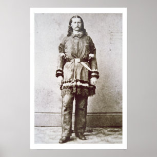 "Vild Bill" Hickok (1837-76) (b/w bild) Poster