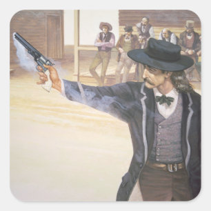 "Vild Bill" Hickok (1837-76) visar hans märke