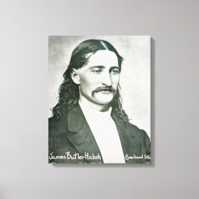 vild Bill Hickok (b/w-foto) Canvastryck (Framsida)