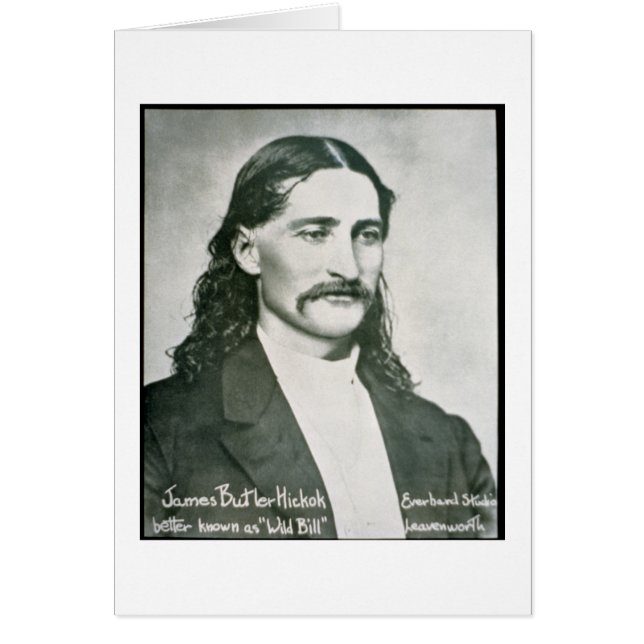 vild Bill Hickok (b/w-foto) Hälsningskort (Framsidan)