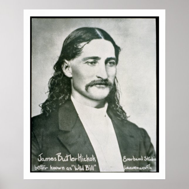 vild Bill Hickok (b/w-foto) Poster (Framsidan)