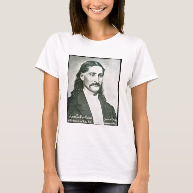 vild Bill Hickok (b/w-foto) T-shirt (Framsida)